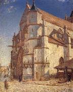 Alfred Sisley, The Church at Moret in Morning Sun